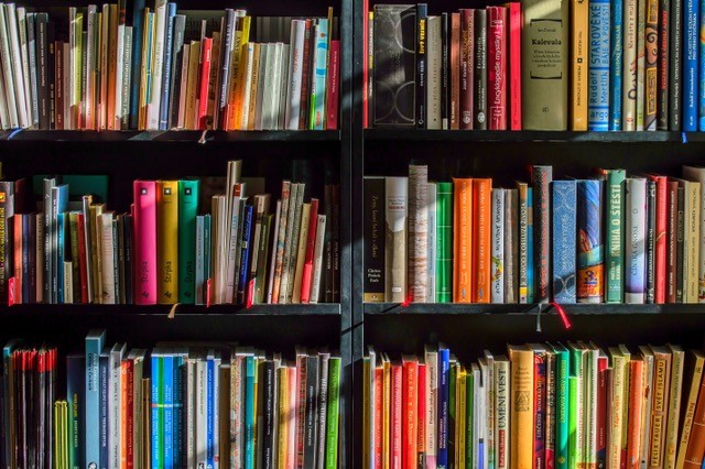 colorful book library