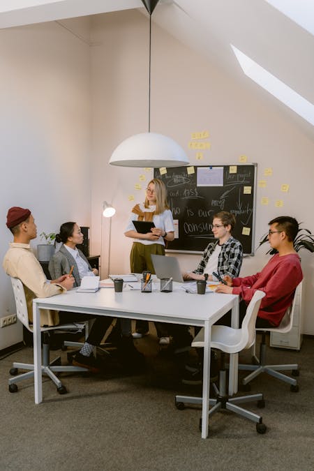 Office Team Having a Meeting in the Room